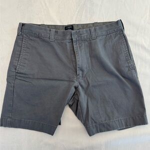 J Crew Blue Stone Chino Shorts. 32W 7" Inseam. Gently Worn